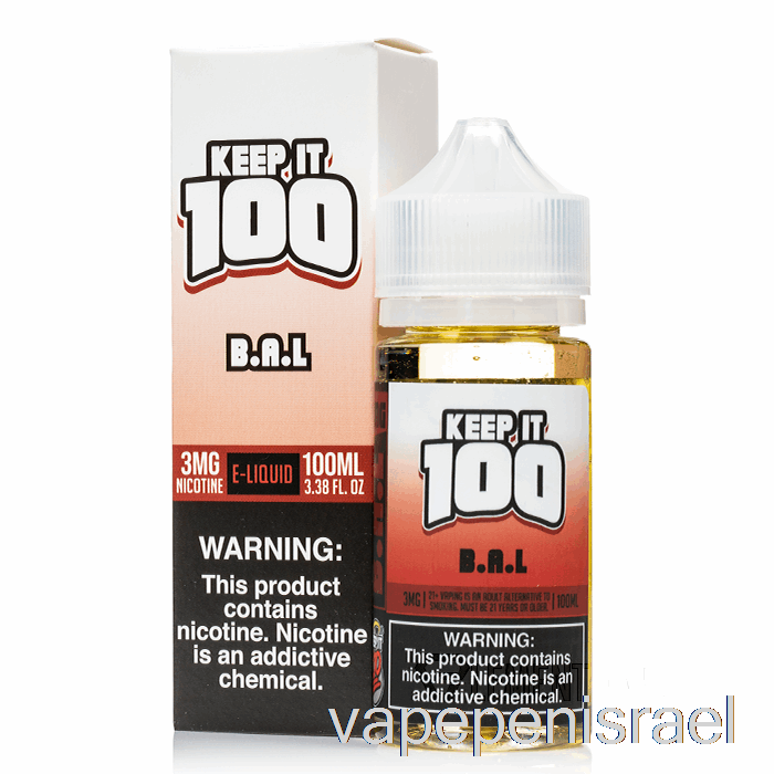 חד פעמי Vape Israel B.a.l. - שמור על זה 100 נוזלי אלקטרוני - 100 מ